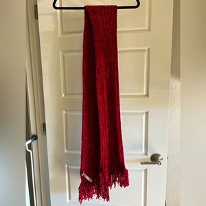 Velvet red scarf